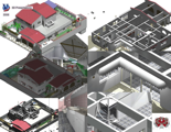 2006 Vectorworks 3D - Three story special reinforced concrete and steel with many details